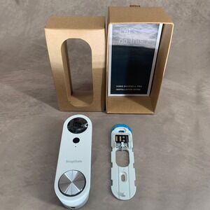 SimpliSafe SimpliCam Video Doorbell Pro White Like New 1080p HD Home Security